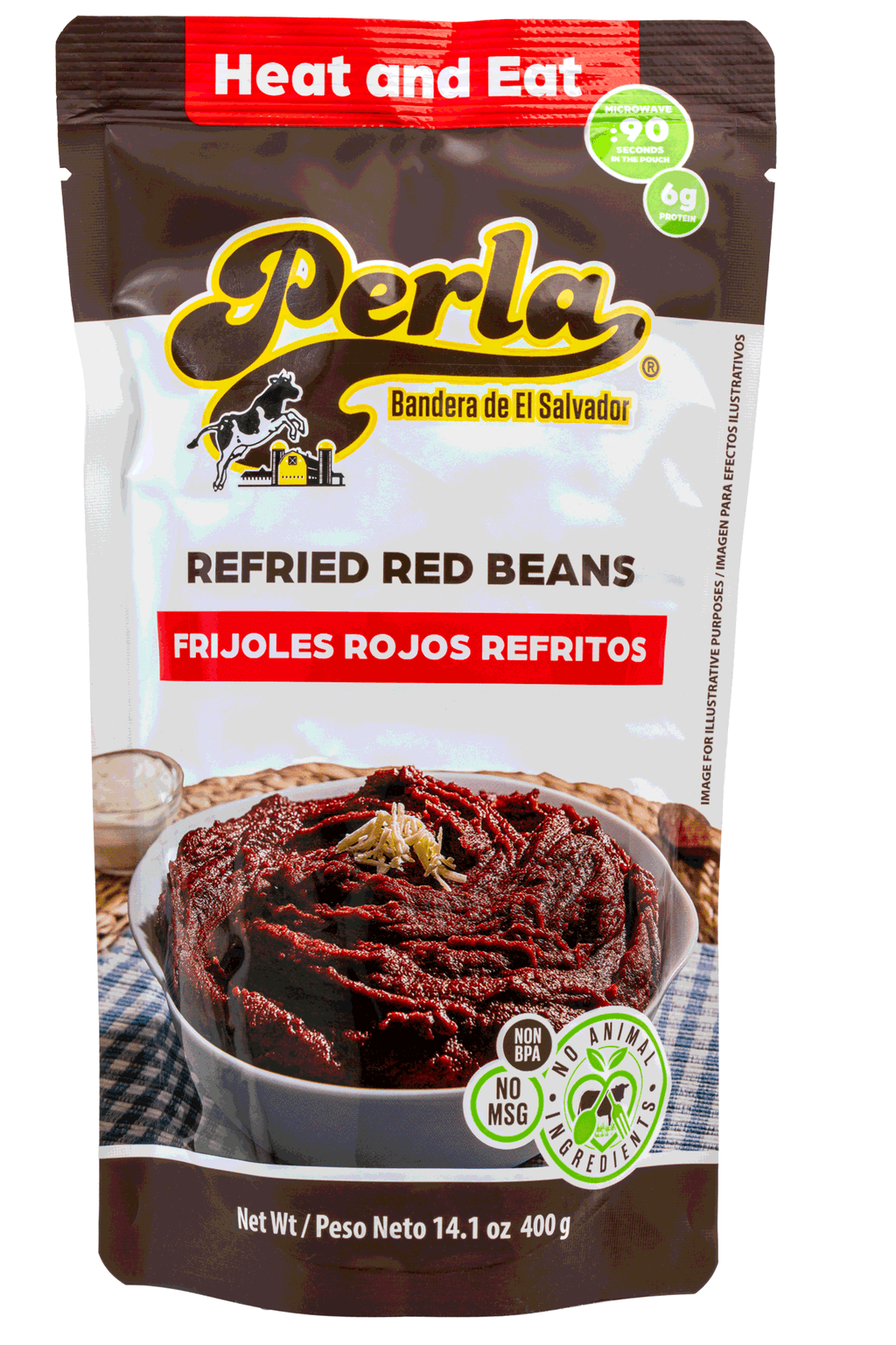 Perla Frijoles Rojos Refritos, 14oz (Caja de 20)