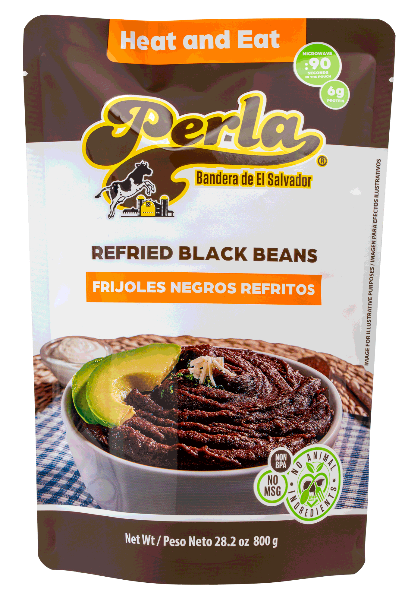 Perla Refried Black Beans (Frijoles Negros Refritos) 28.2 oz